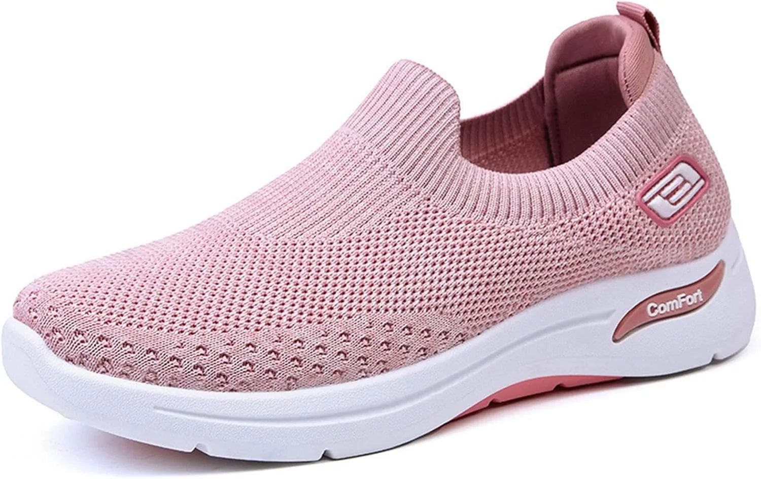 Best Walking Shoes for Women Breathable Knit Slip On Sneakers with Arch Support Lightweight Comfort Soft Cushion Available Shoes for Outdoor Sport Travel Hiking