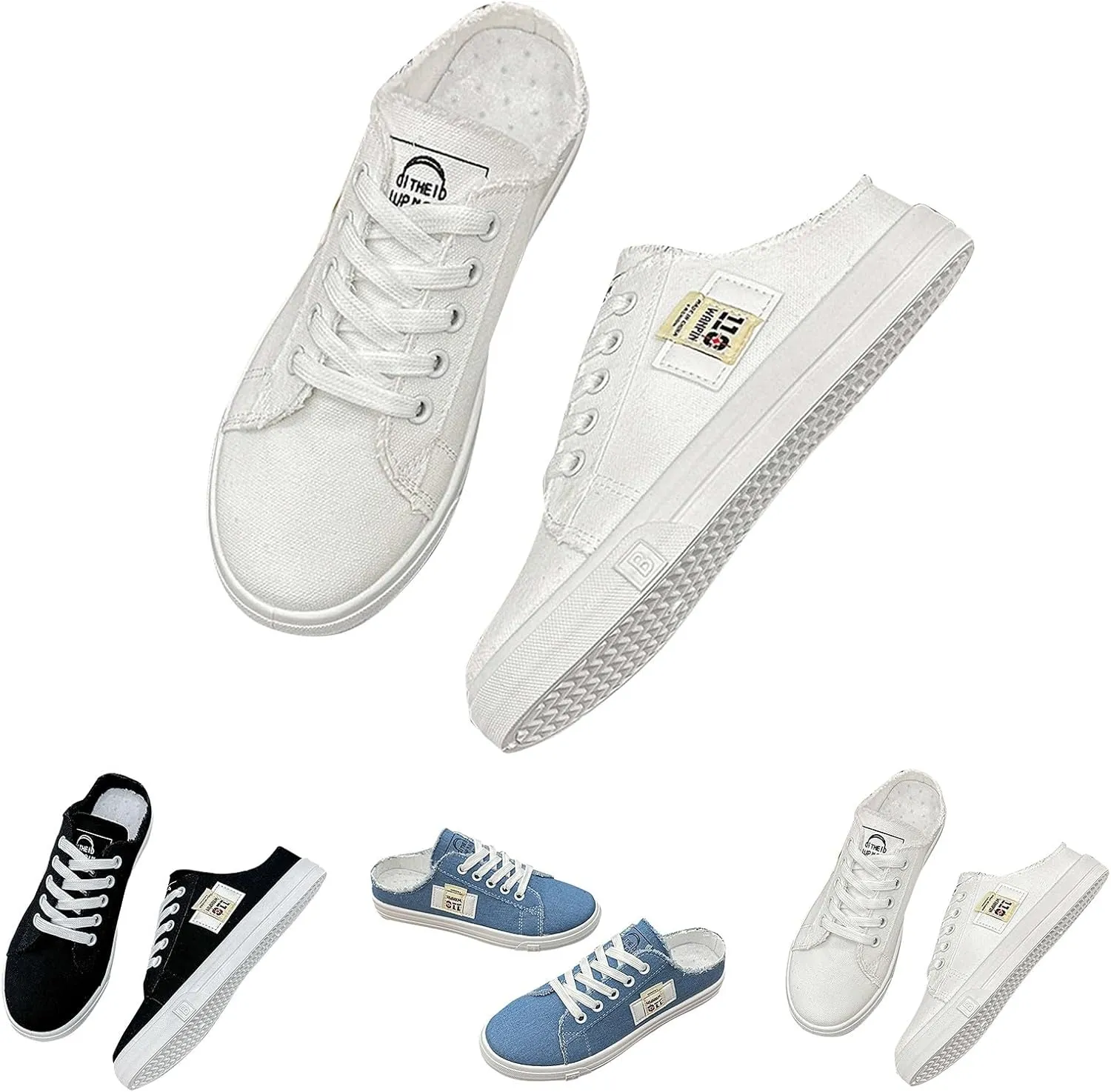 Casual Shoes for Women Wide Width Flat Bottom Sneaker for Women Wide Round Toe Slingback Flats Comfortable Fashion Walking for Ladies Womens Work Shoes