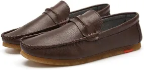 Easy to put and remove Driving Moccasins Smoking Loafer for Men Penny Loafer Vegan Leather Stitching Details Round Toe Rubber Sole Anti-Slip Flat Heel Lightweight Outdoor for all occasions ( Color : W