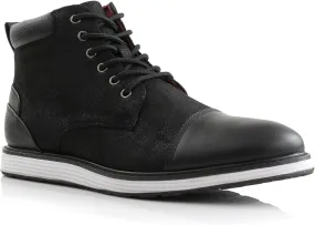 Ferro Aldo Birt MFA506027 Mens Memory Foam Casual Mid-Top Sneaker Desert Vegan Leather Chukka Boots