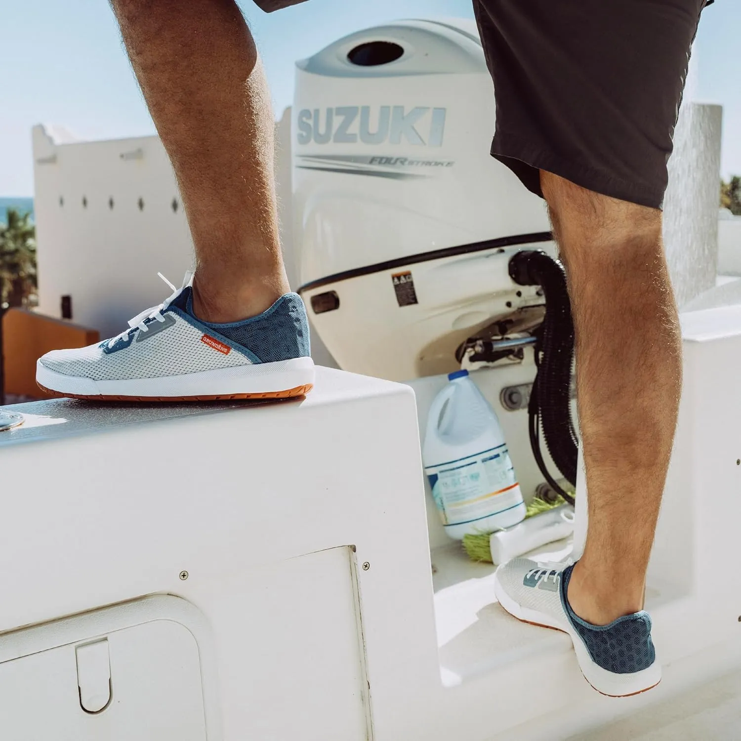 Grundens Keeper Sneaker - Lightweight Quick Dry Water Shoes, Breathable Mesh Upper with Rubber Toe, All Day Fishing Comfort and Support