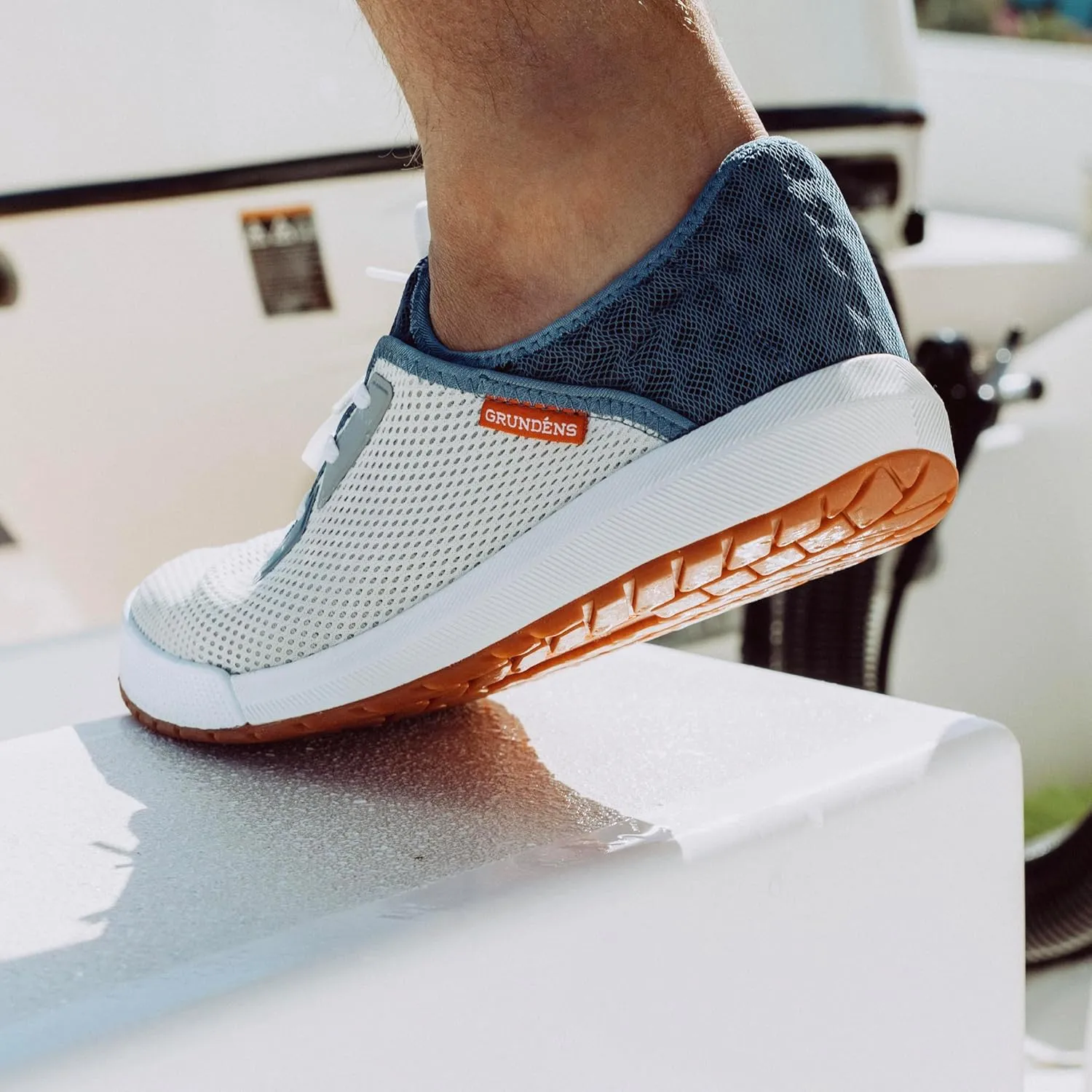 Grundens Keeper Sneaker - Lightweight Quick Dry Water Shoes, Breathable Mesh Upper with Rubber Toe, All Day Fishing Comfort and Support