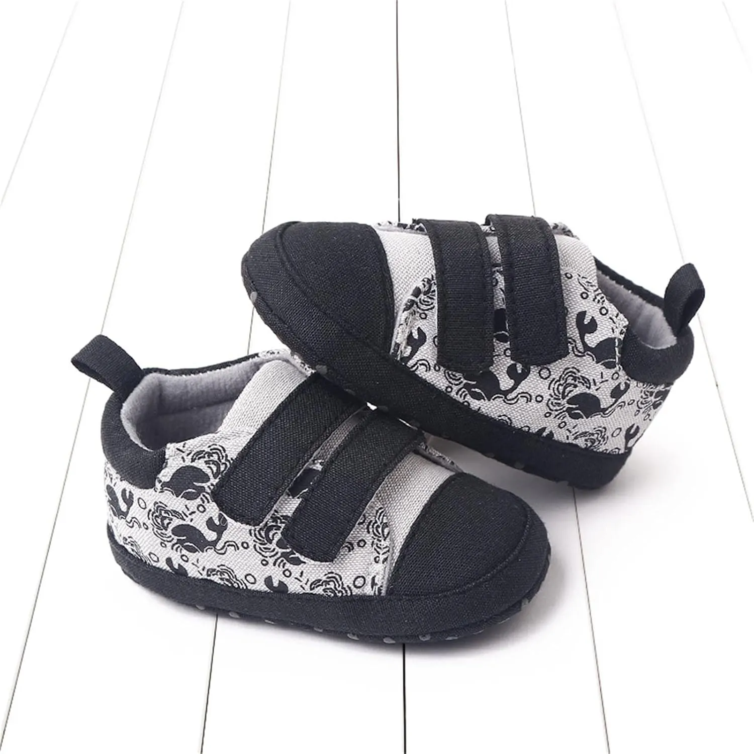 Infant Toddler Boys Girls Sports Shoes Flat Bottom Light Double Hook Loop Animal Print 2024 Fashion Trendy Shoes