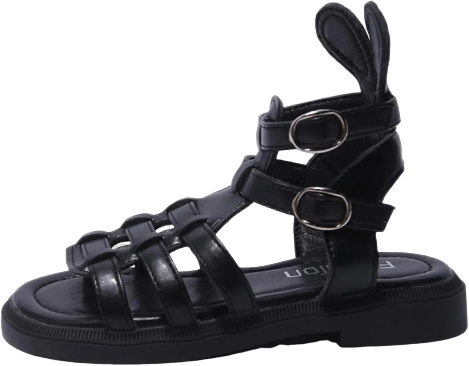 Kids Rubber Flat Gl𝐚diator Sandals Baby Boys Girls Slip On Soft Open Toe Summer Shoes Bunny Bear Bottom Comfy Loafers
