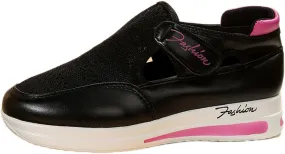 Lausiuoe Sneakers For Women Wide Width Leather Women's Fashion Canvas Shoes Round Toe Lightweight Non-Slip Flat Sneakers Classic Casual Fall Low Top Soft Comfort Breathable Slip On Walking Loafers