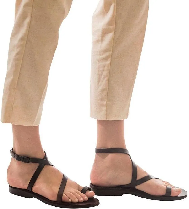 Mara - Leather Thin Ankle Strap Sandal - Womens Sandals