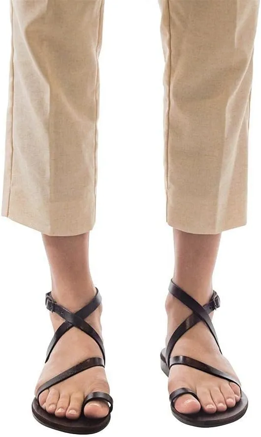 Mara - Leather Thin Ankle Strap Sandal - Womens Sandals