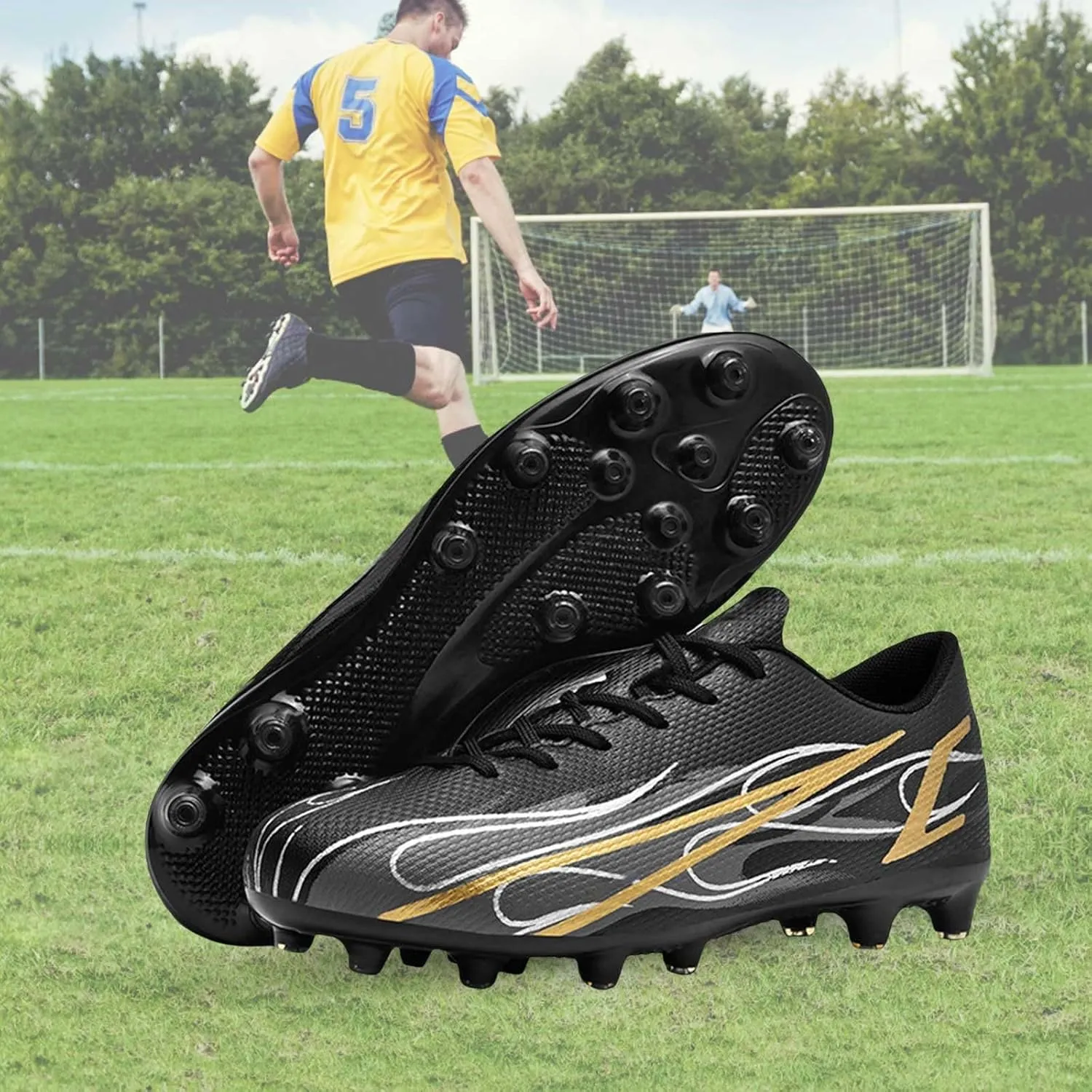 Mens Soccer Cleats Football Boots rofessional Training urf Outdoor Sports Athletic Sneaker for Big Boy's/Kids