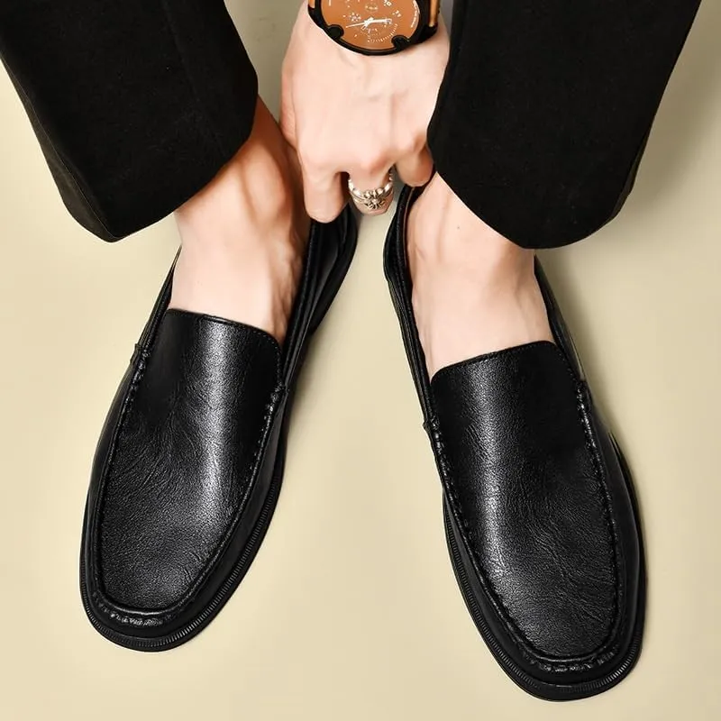 New Business Flat Shoes Men Formal Dress Leather Shoes Men's Loafers British Oxfords Male Wedding Party Shoe