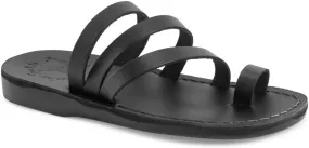 Nora - Leather Strappy Flat Sandal - Womens Sandals