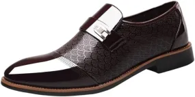 Pointed Tip Casual Business Oxford New Leather Shoes Walking Office Loafers Men's Slip-On Comfort Orthopedic Dress Shoes Dress Oxford Shoes for Men