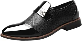 Pointed Tip Casual Business Oxford New Leather Shoes Walking Office Loafers Men's Slip-On Comfort Orthopedic Dress Shoes Dress Oxford Shoes for Men