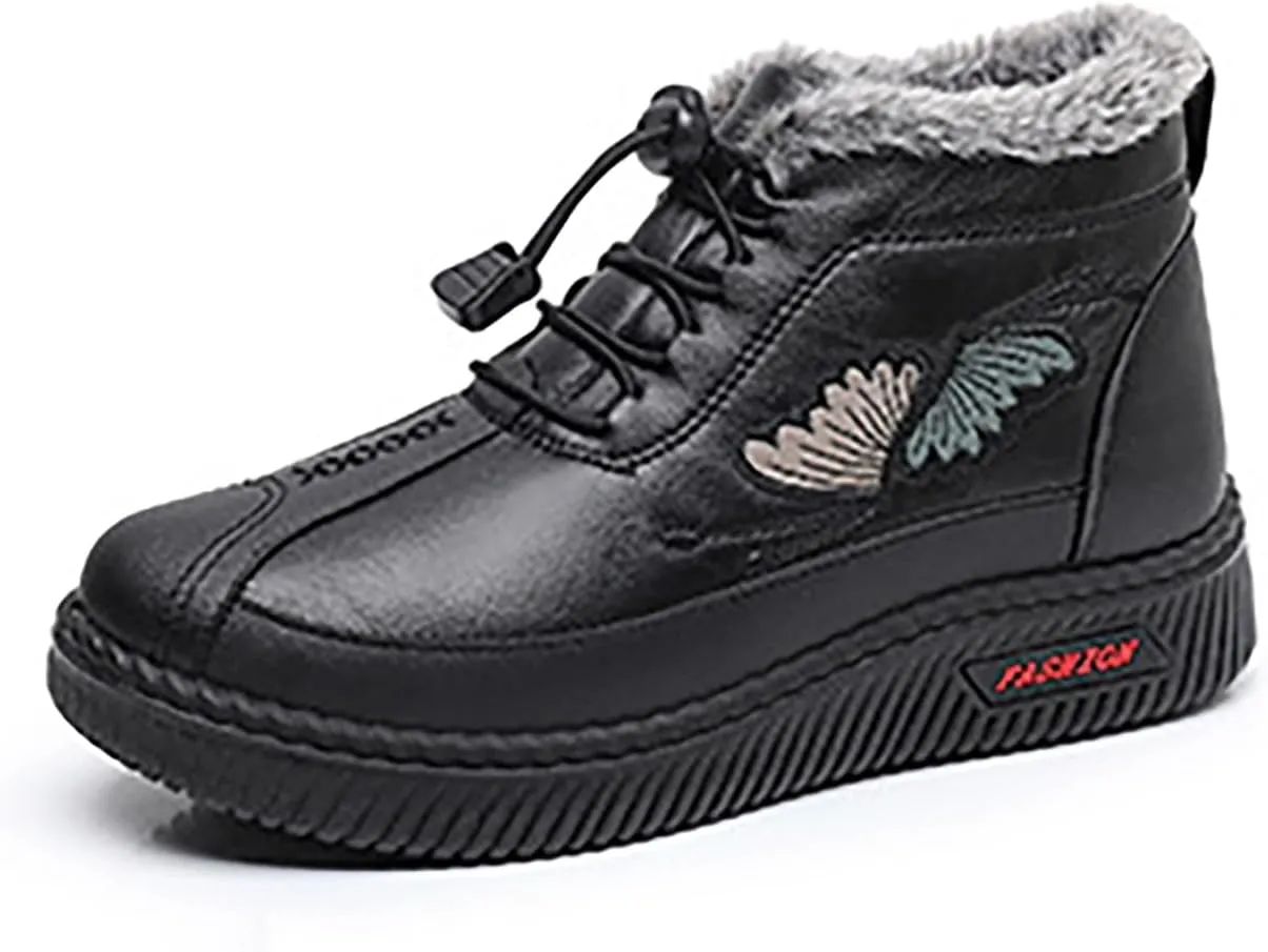 Rain Boots for Women Casual Sneakers Breathable Flat Casual Shoes Winter Padded Warm Womens Short Boots Winter