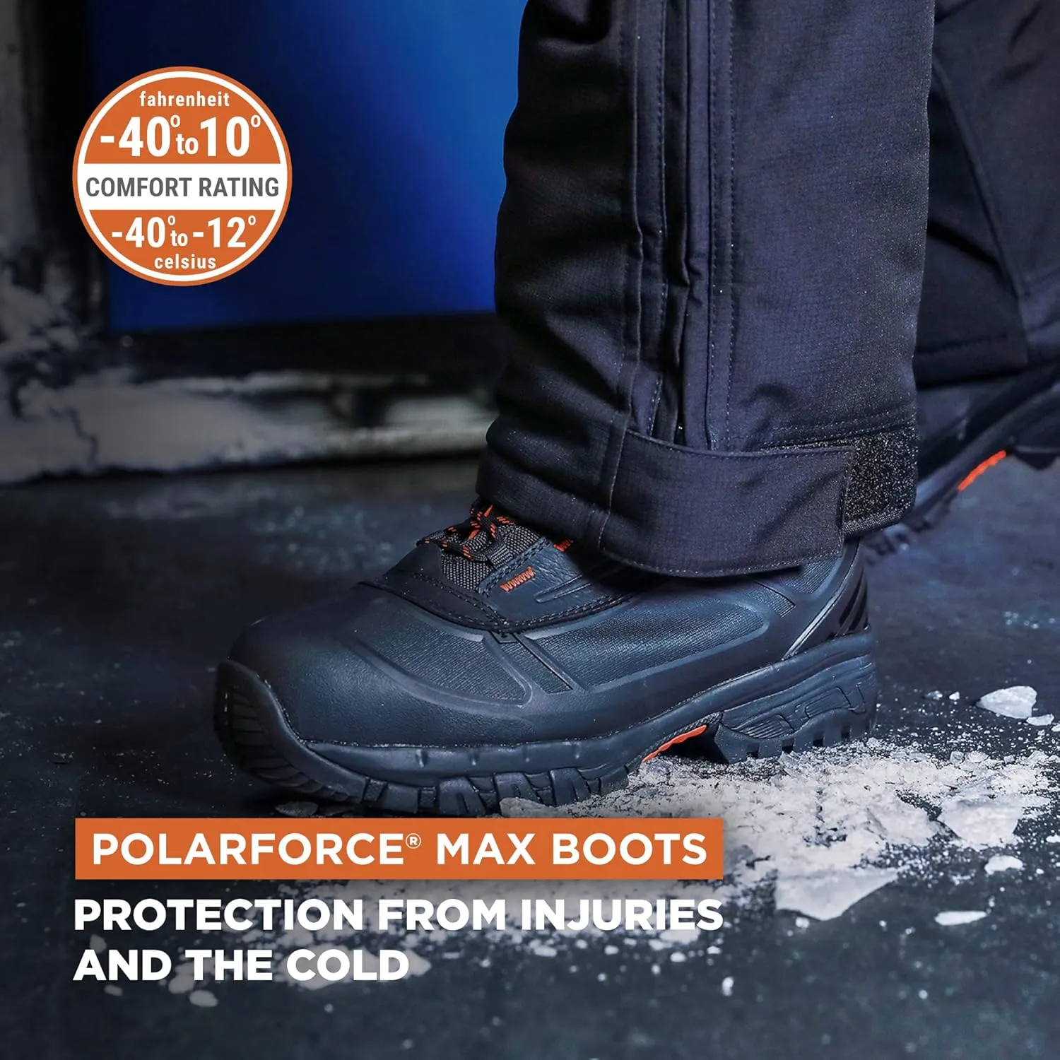 RefrigiWear Men's PolarForce Max Work Boots, Leather Work Boots, -40F Comfort Rating