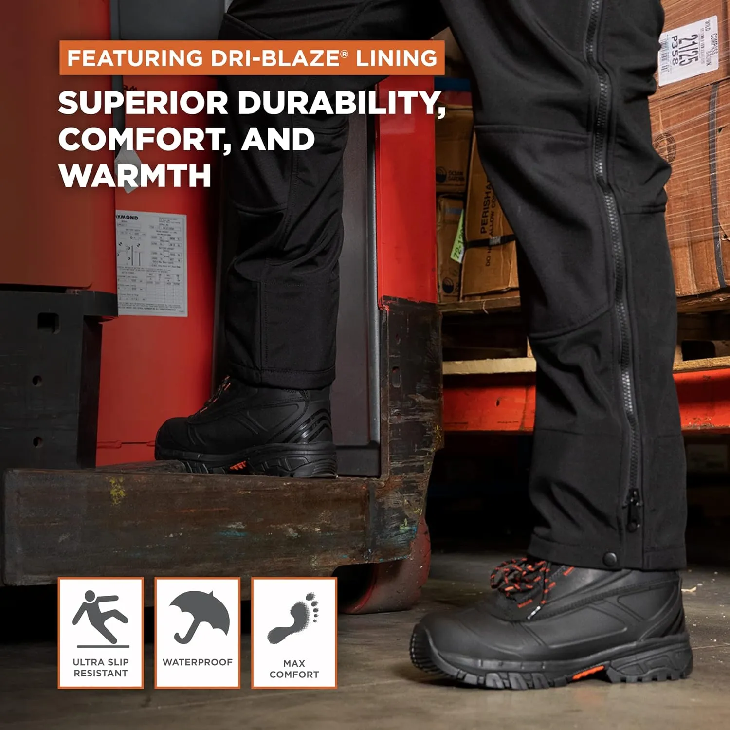 RefrigiWear Men's PolarForce Max Work Boots, Leather Work Boots, -40F Comfort Rating