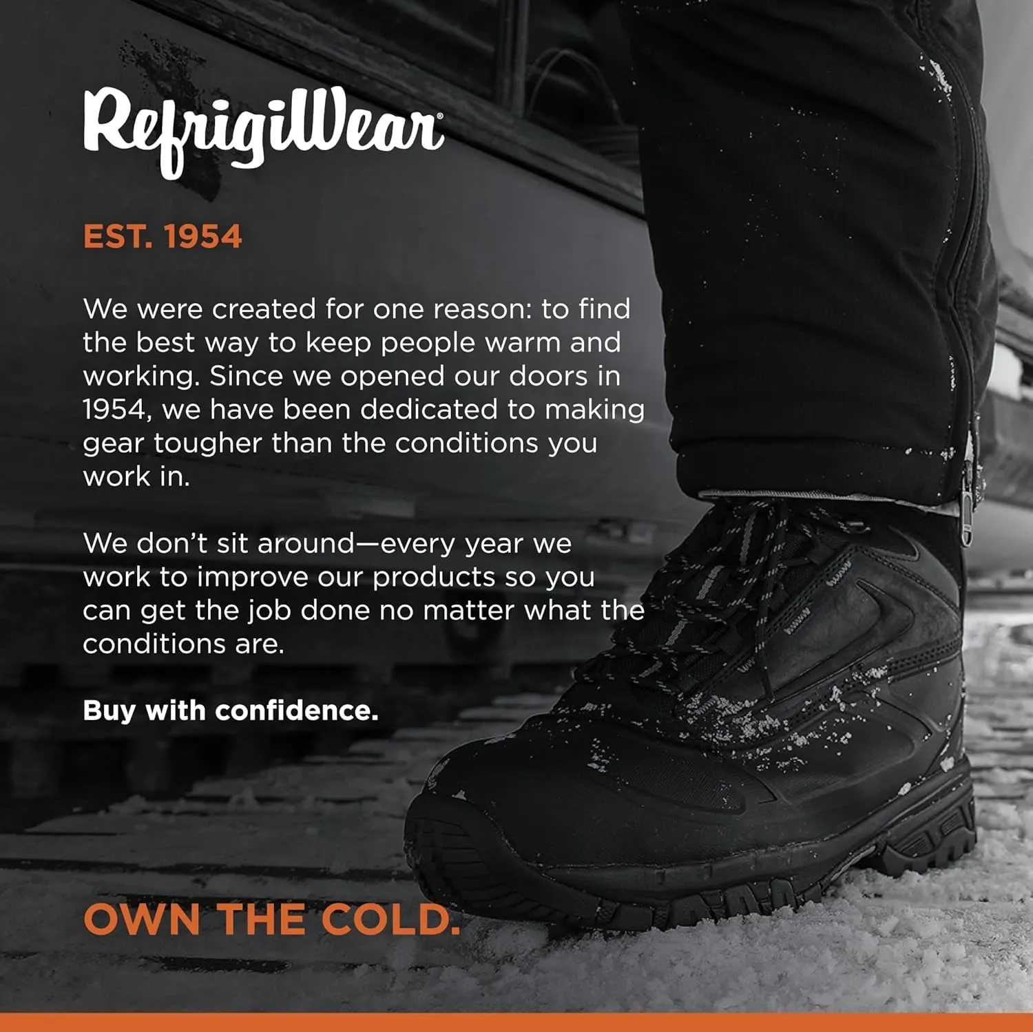 RefrigiWear Men's PolarForce Max Work Boots, Leather Work Boots, -40F Comfort Rating