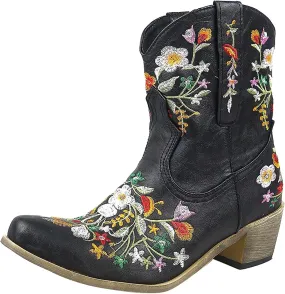 SBGMoSJ Black Knee High Western Boots Brown Boots for Women Knee High Size 11 Tall Cowboy Boots Women Knee High Wide Calf Knee High Boots Cowboy Women Womens Black Mid Calf Boots