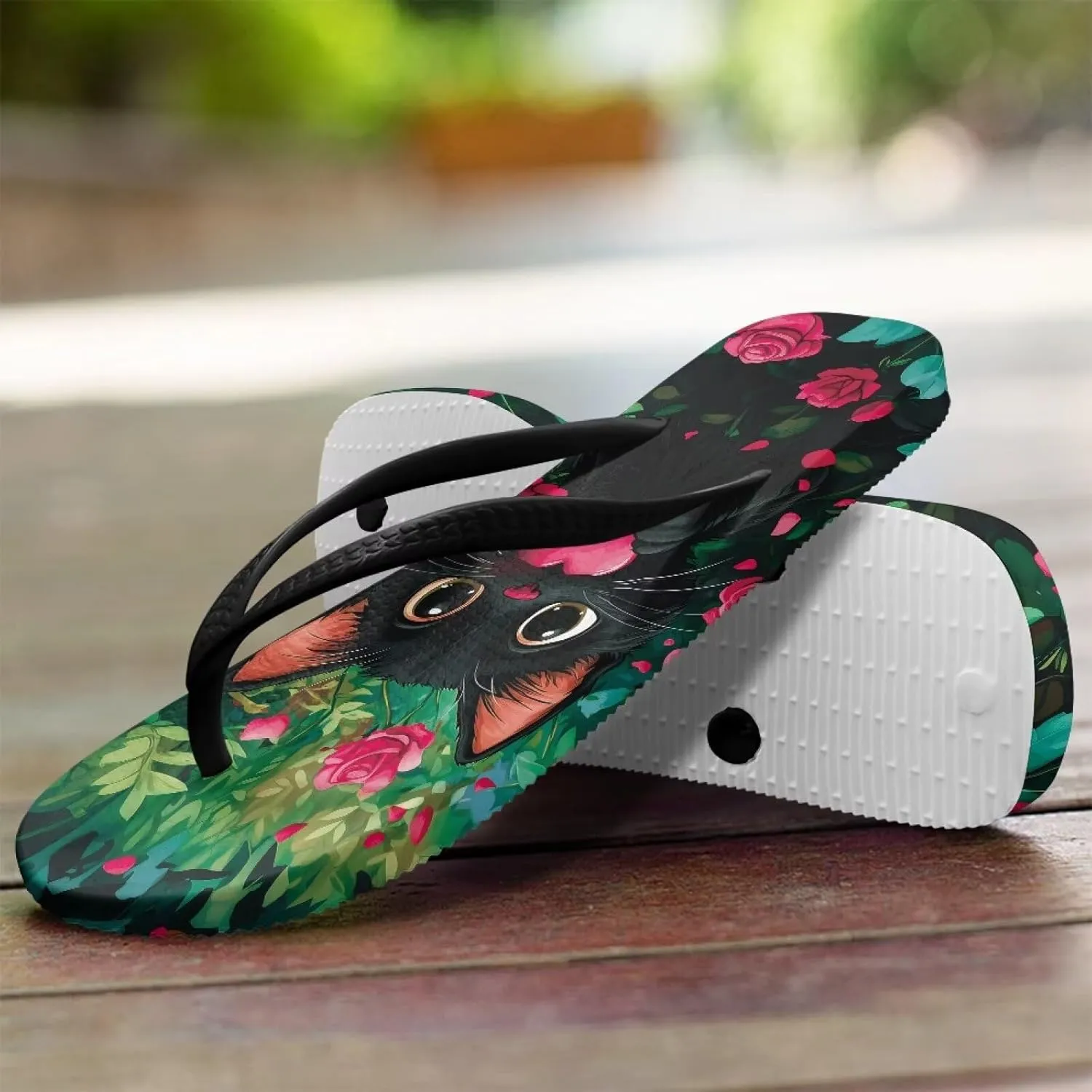 Slim Flip Flops for Women Beach Rubber Shower Shoes Basic Thong Sandals