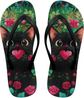 Slim Flip Flops for Women Beach Rubber Shower Shoes Basic Thong Sandals