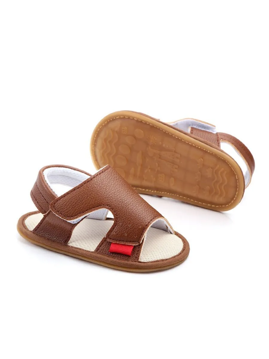 Solid Color Anti-Slip Prewalker Baby Sandals