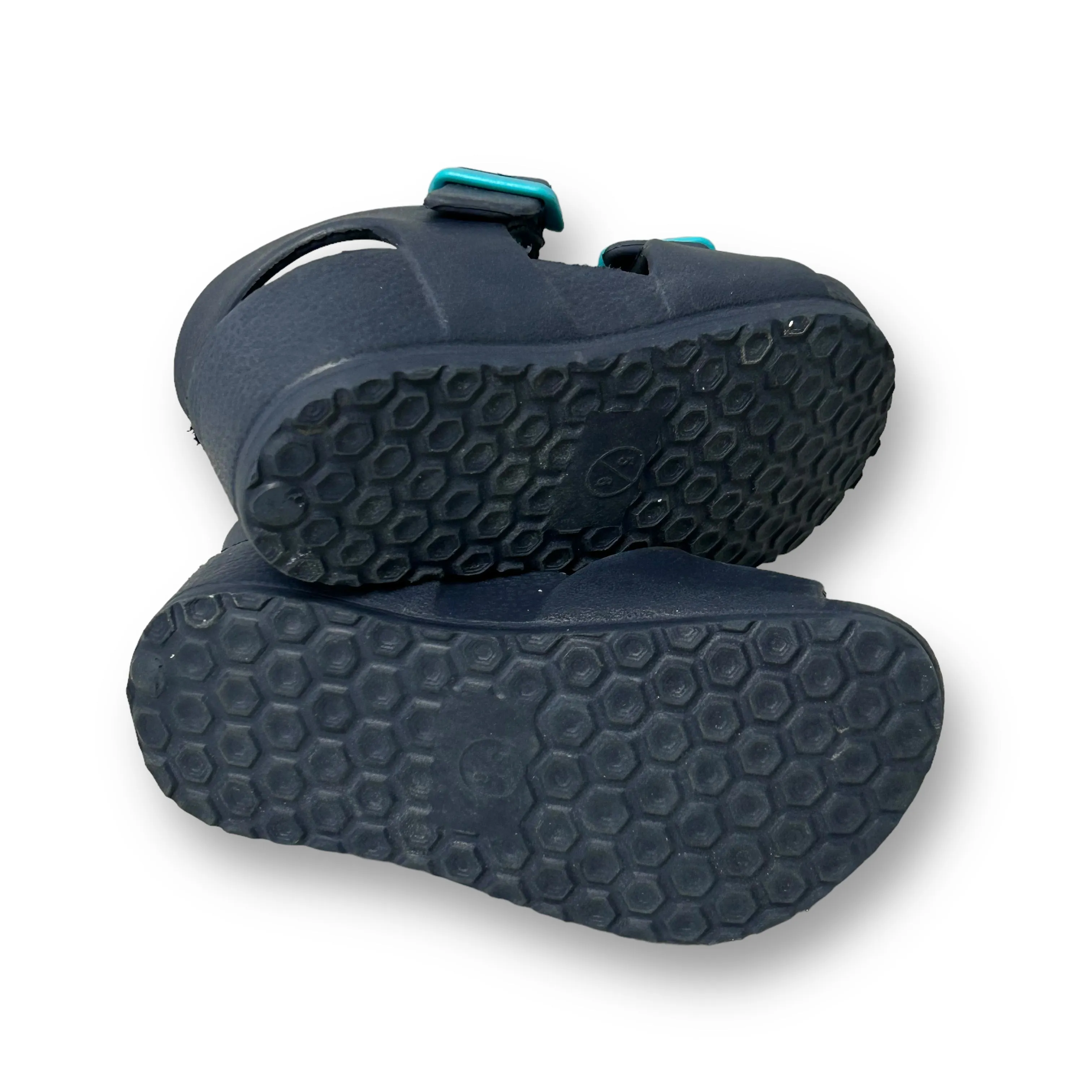 Toddler Boy Size 5/6 Navy Rubber Buckle Sandals