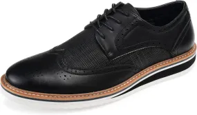 Vance Mens Warrick Wide Width Tru Comfort Foam Wingtip Lace-up Derby Dress Shoe