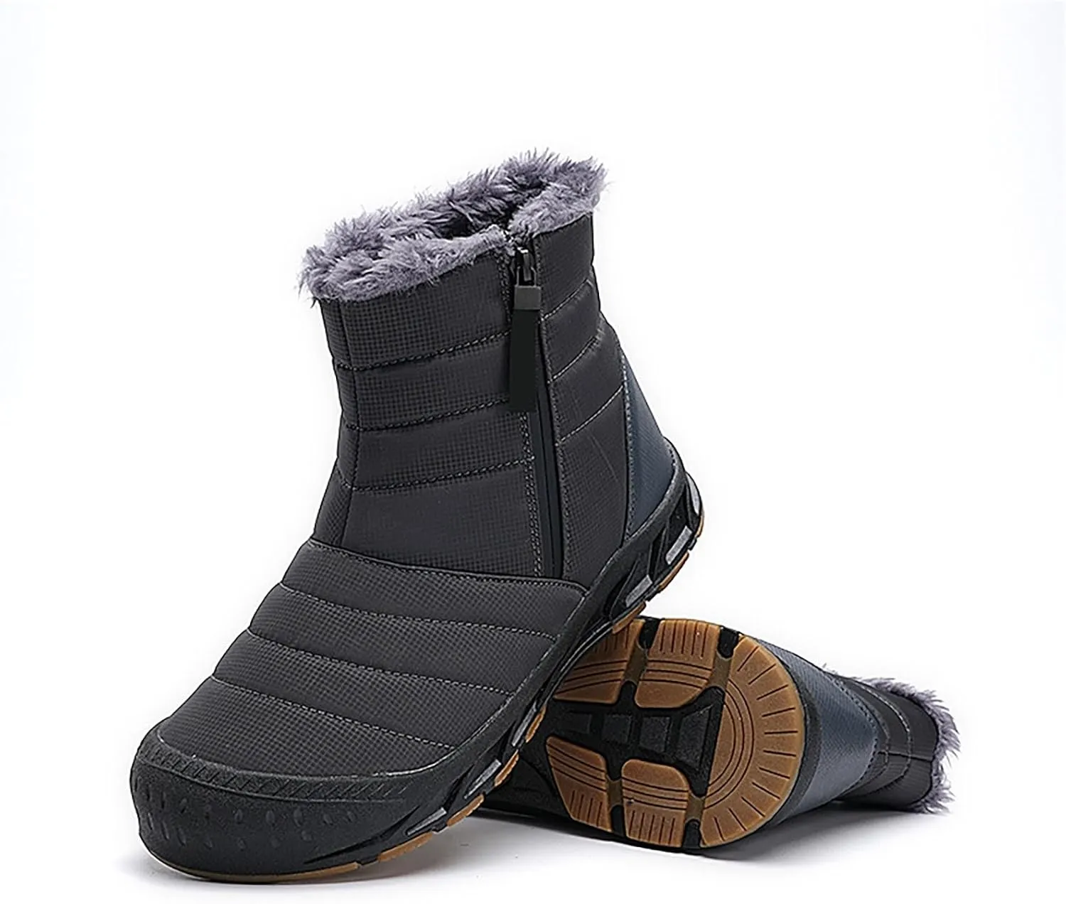 Waterproof Snow Boots for Men Warm Plush Lined Men's Snow Boots Non Slip Lightweight for Outdoor Hiking Work