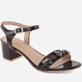 Women "IBEN" Block Heel Ankle Strap Sandals