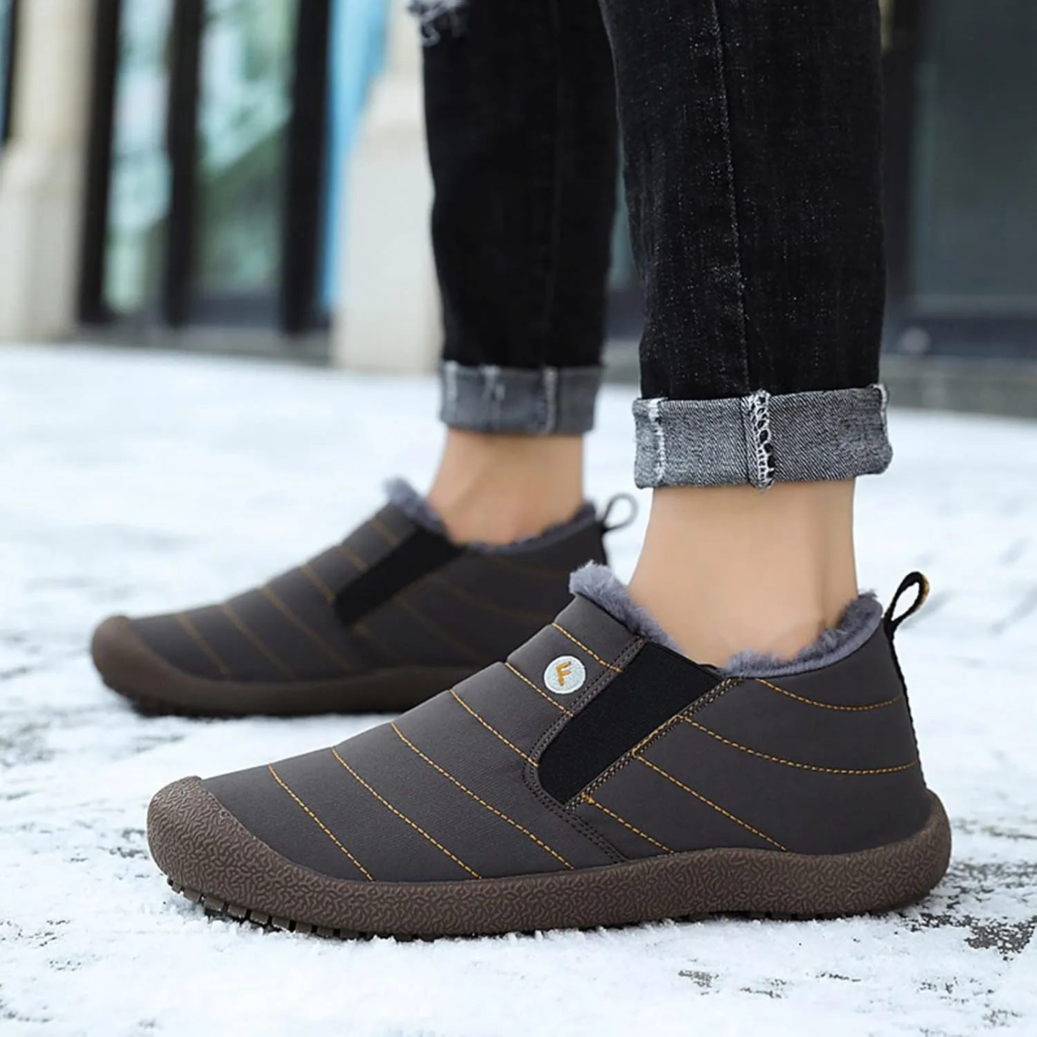 Women Snow Boots Waterproof Wide Cute Womens Platform Snow Boots Womens Winter Boots Size 9 Wide Boots for Snow Woman Botas De Invierno Para Mujer Negras