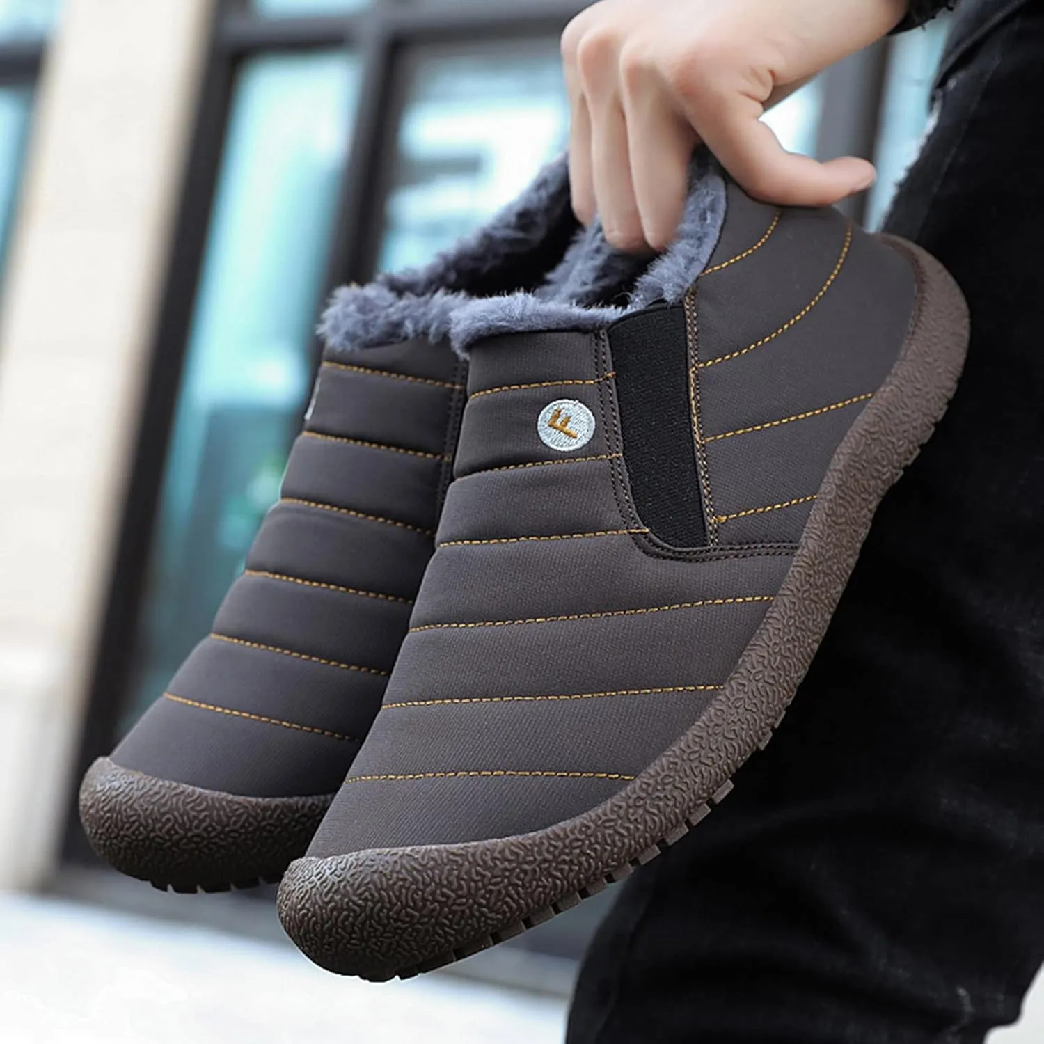 Women Snow Boots Waterproof Wide Cute Womens Platform Snow Boots Womens Winter Boots Size 9 Wide Boots for Snow Woman Botas De Invierno Para Mujer Negras