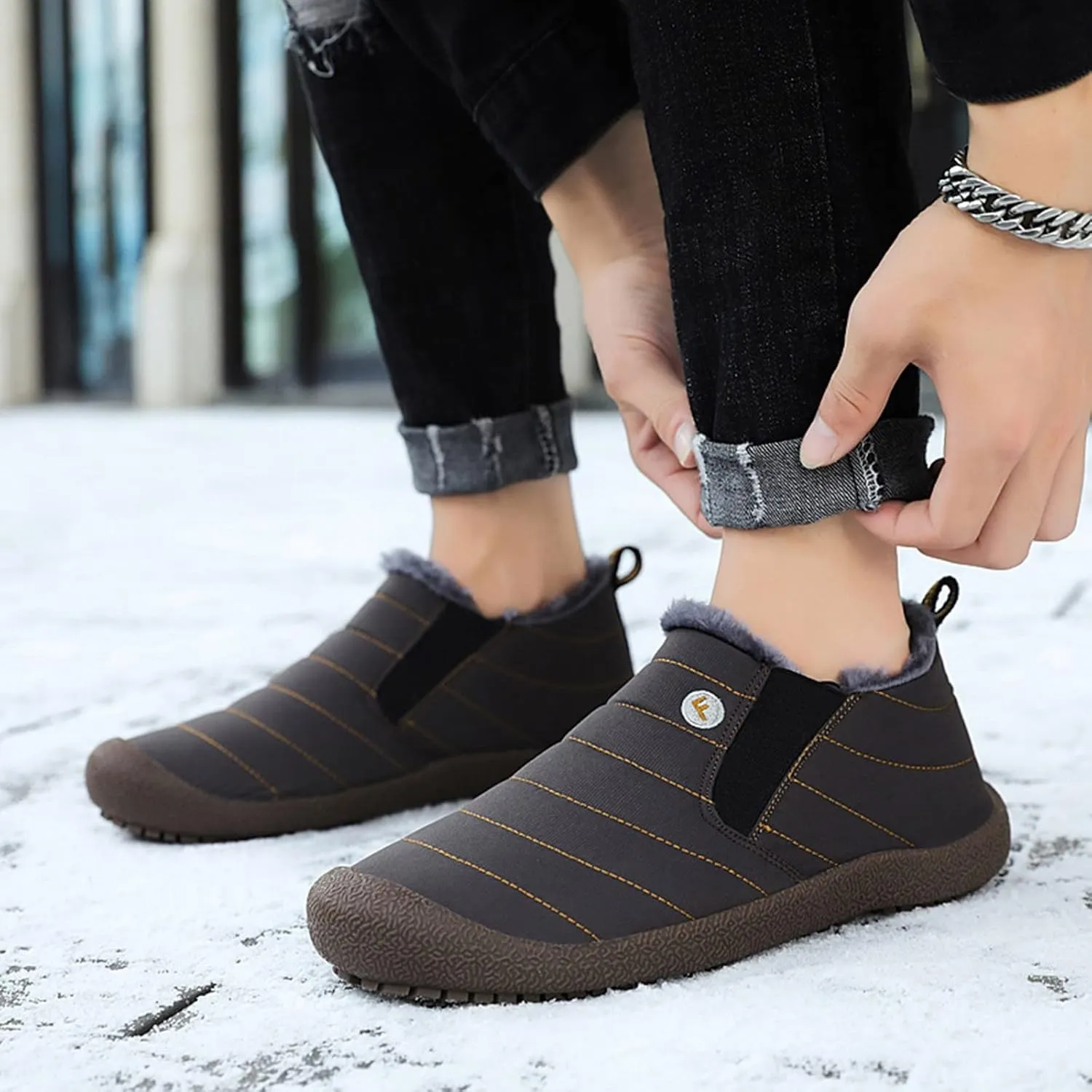 Women Snow Boots Waterproof Wide Cute Womens Platform Snow Boots Womens Winter Boots Size 9 Wide Boots for Snow Woman Botas De Invierno Para Mujer Negras