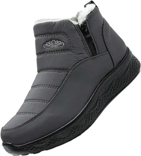 Women Winter Boots Waterproof Ladies Slip On Snow Boots Women Shoes with Hook Loop Barefoot Shoes Grounded Footwear Hiking Womens Cowboy Boots Men's Winter Booties