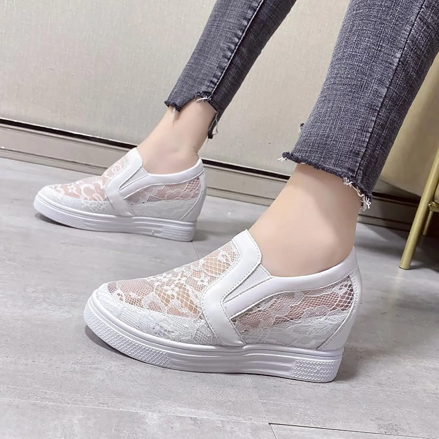 Womens Sandals Size 10 With Arch Support Women's Internal Increase Pullover Flower Leather Suede Sandals Women